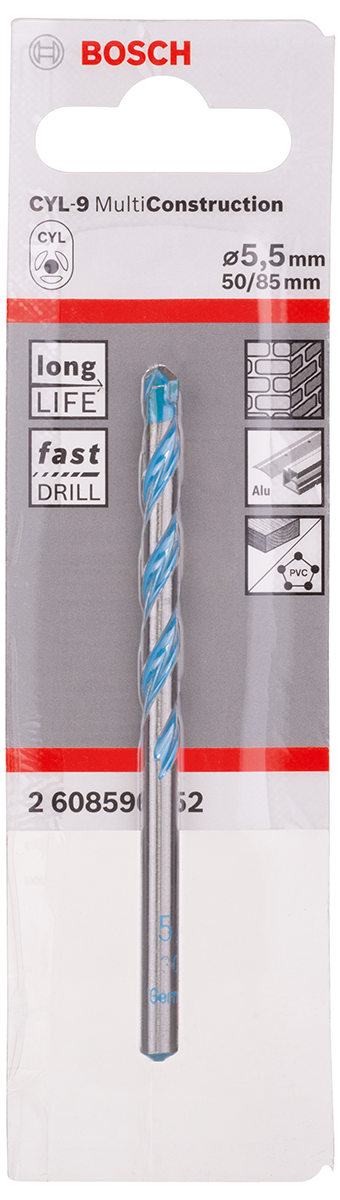 Bosch 2608596052 CYL-9 multiconstruction fúró 5,5x50mm termék fő termékképe