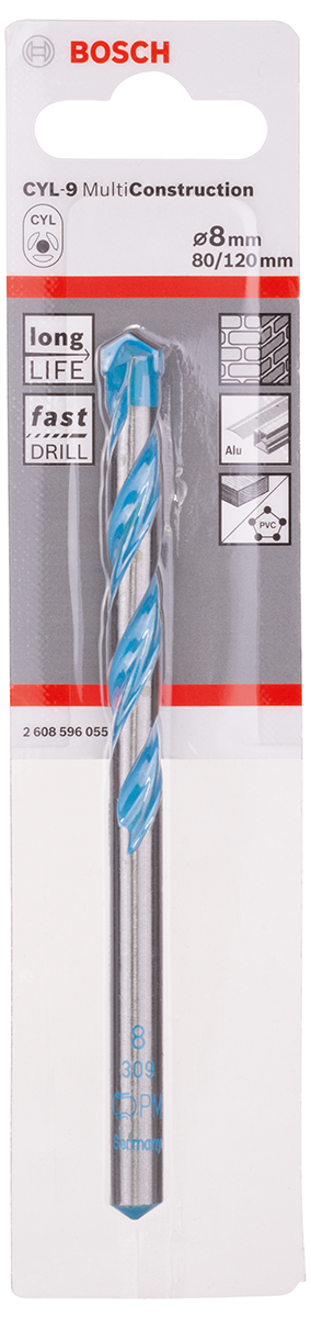 Bosch 2608596055 CYL-9 multiconstruction fúró 8x80mm termék fő termékképe