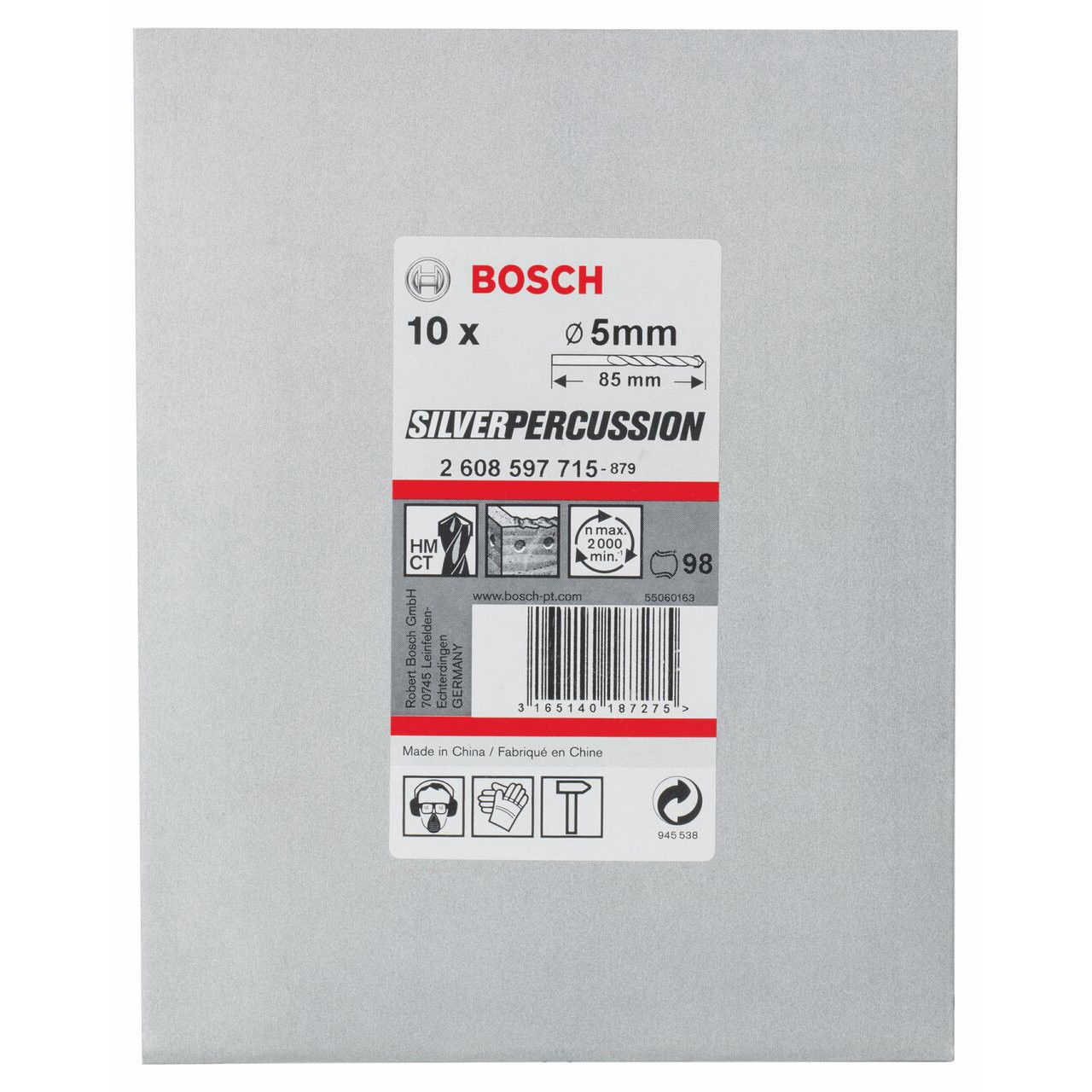 Bosch 2608597715 CYL-3 betonfúró hengeres szárral 5x50mm 10db-os kiszerelés termék fő termékképe
