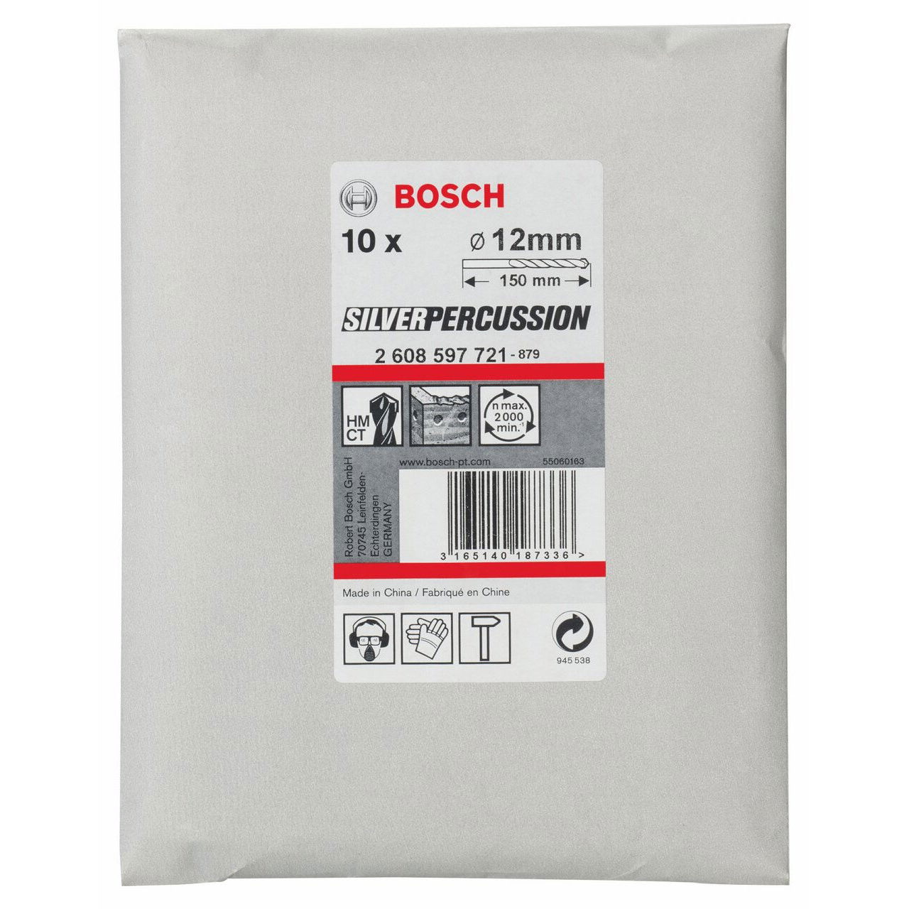 Bosch 2608597721 CYL-3 betonfúró hengeres szárral 12x90mm 10db-os kiszerelés termék fő termékképe