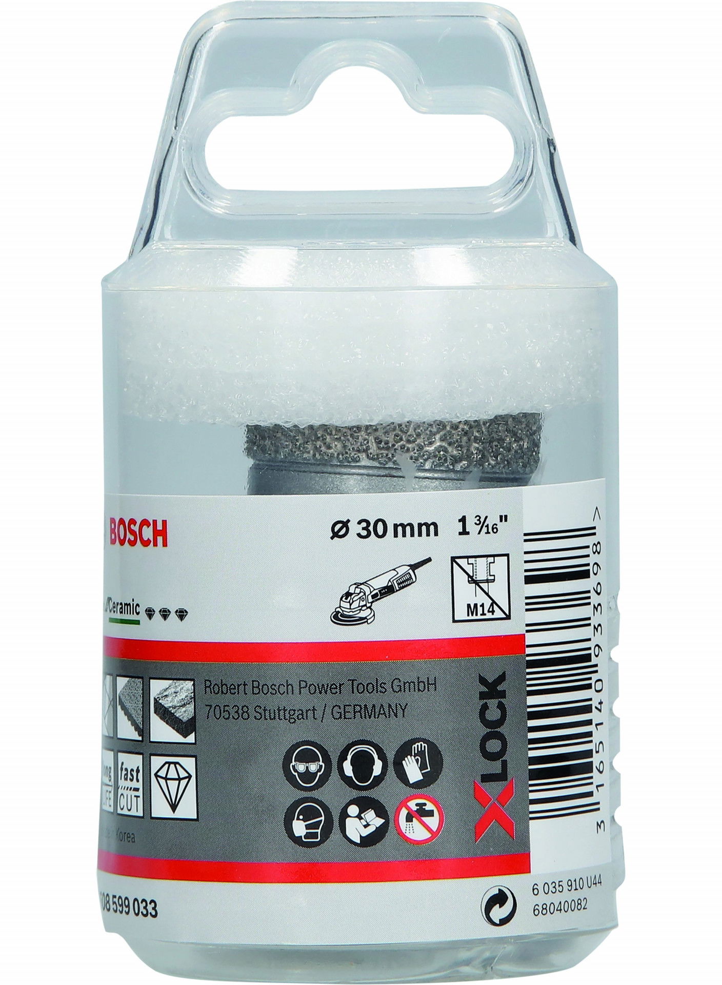 Bosch 2608599033 Best for Ceramic Dry Speed X-LOCK gyémánt körkivágó 30mm termék fő termékképe