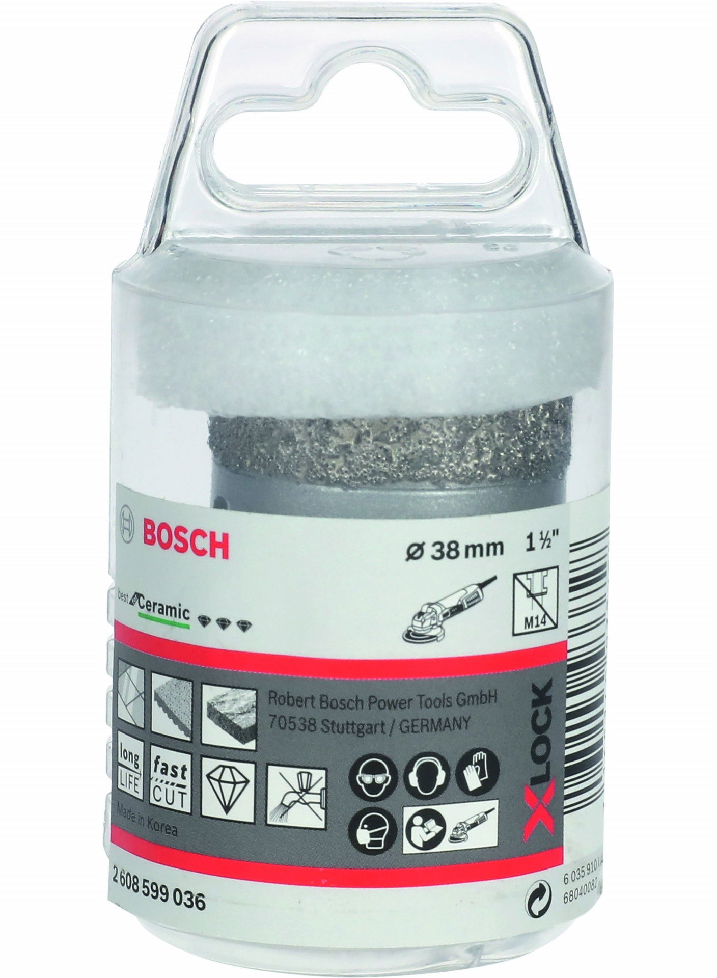 Bosch 2608599036 Best for Ceramic Dry Speed X-LOCK gyémánt körkivágó 38mm termék fő termékképe