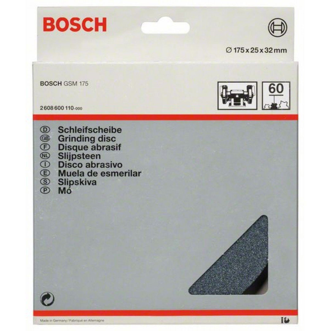 Bosch 2608600110 Köszörűtárcsák kéttárcsás asztali köszörűgépekhez 175mm termék fő termékképe