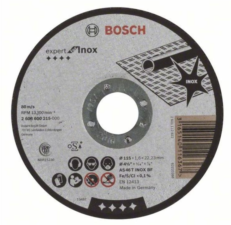 Bosch 2608600215 Expert for Inox vágótárcsa 115mm termék fő termékképe