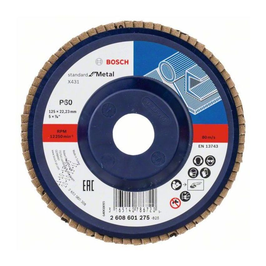 Bosch 2608601275 Standard for Metal legyezőzárcsa fémhez 125mm P60 termék fő termékképe