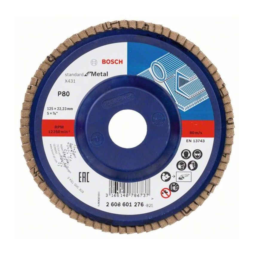 Bosch 2608601276 Standard for Metal legyezőzárcsa fémhez 125mm P80 termék fő termékképe