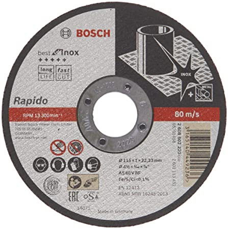 Bosch 2608602220 Best for Inox Rapido vágótárcsa 115mm termék fő termékképe