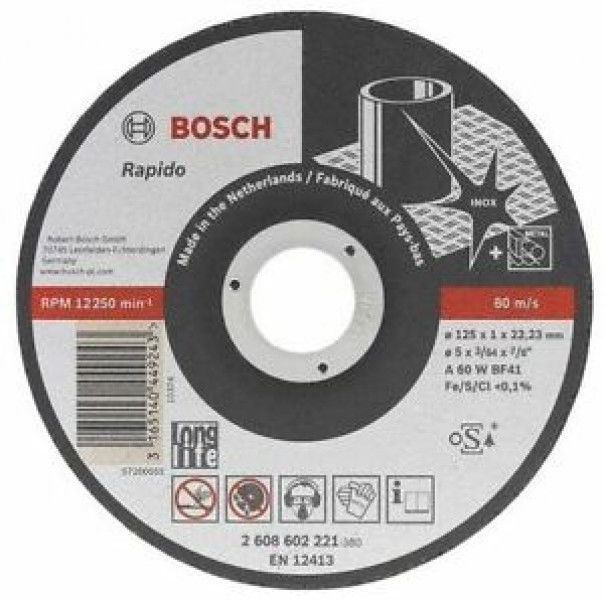 Bosch 2608602221 Best for Inox Rapido vágótárcsa 125mm termék fő termékképe