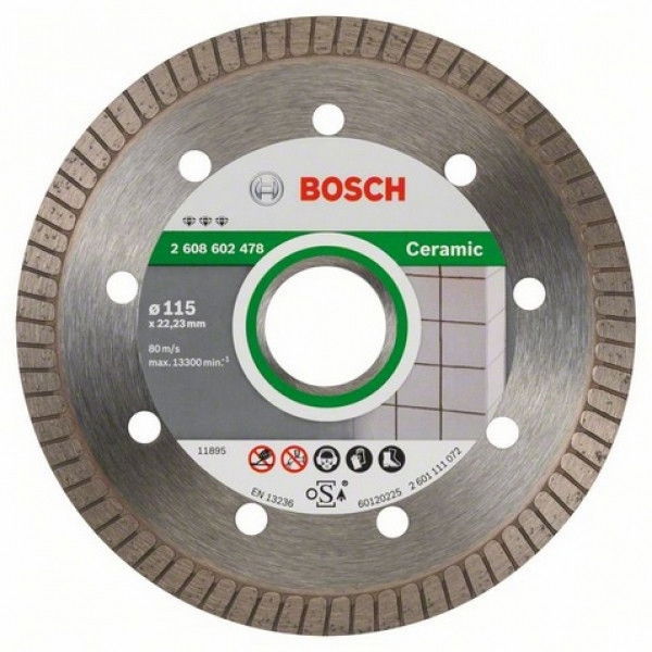 Bosch 2608602478 Best for Ceramic Extra Clean Turbo gyémánt darabolótárcsa 115mm termék fő termékképe