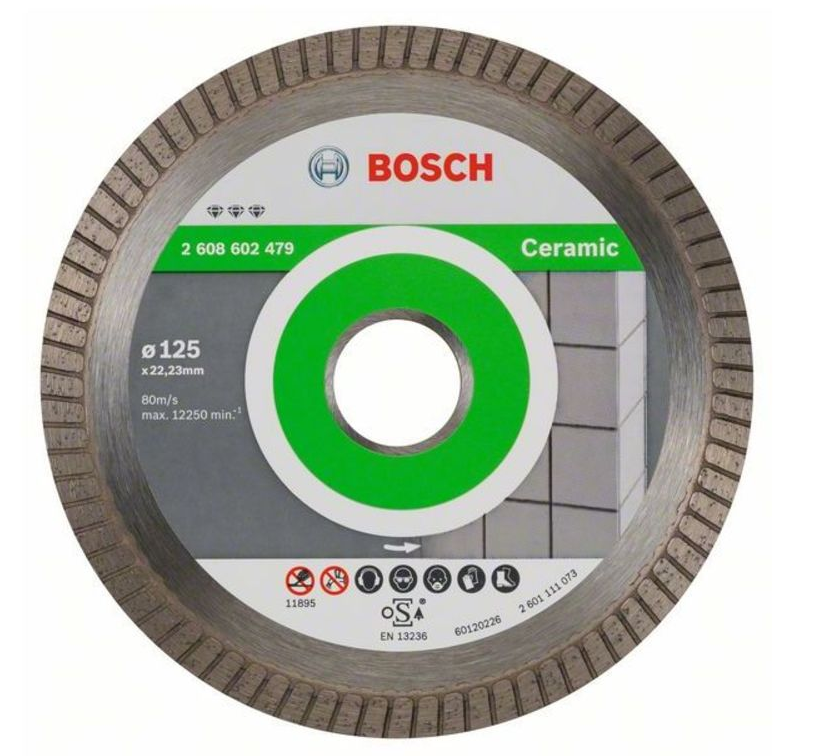 Bosch 2608602479 Best for Ceramic Extra Clean Turbo gyémánt darabolótárcsa 125mm termék fő termékképe