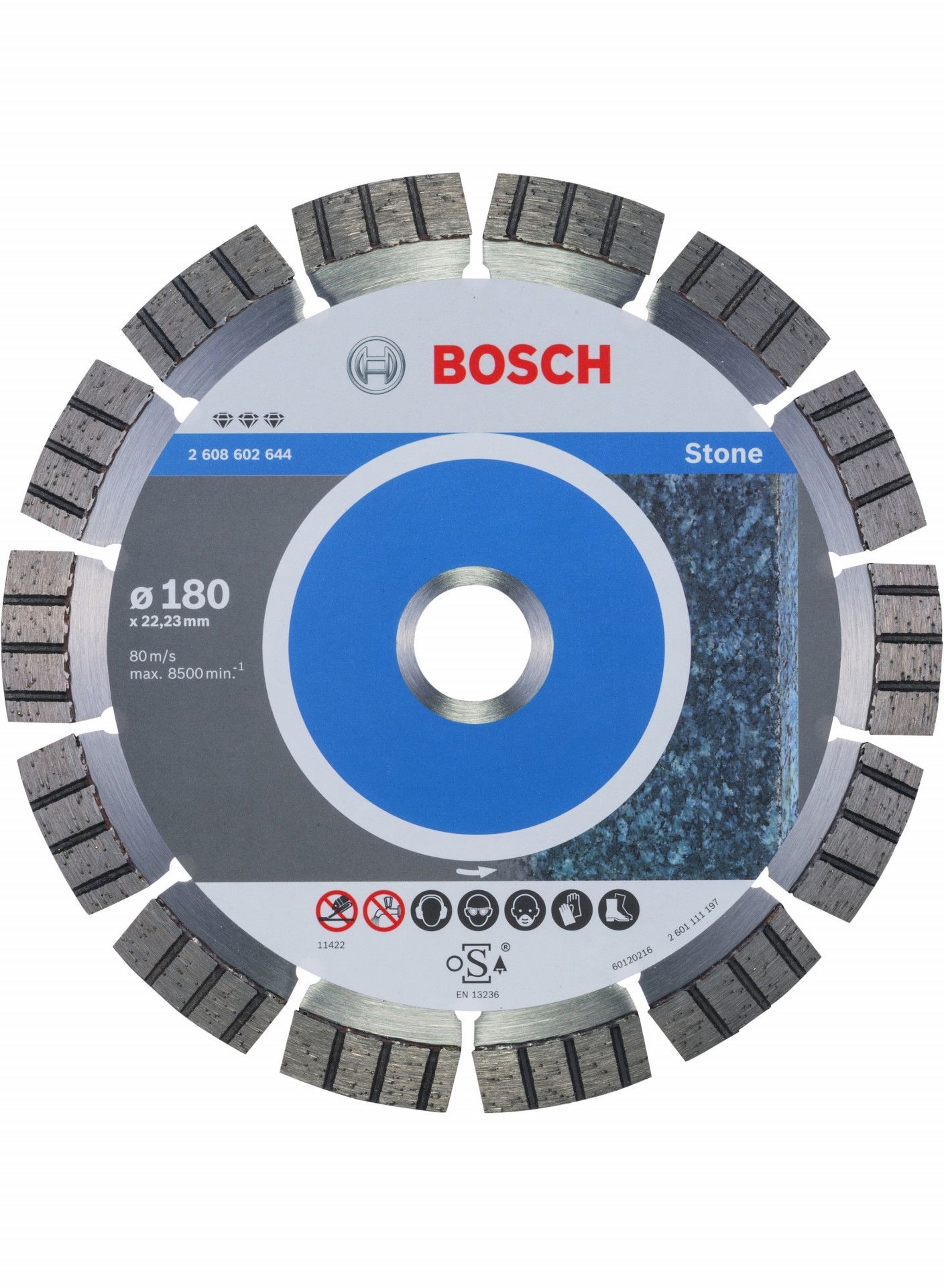 Bosch 2608602644 Best for Stone gyémánt vágótárcsa 180mm termék fő termékképe