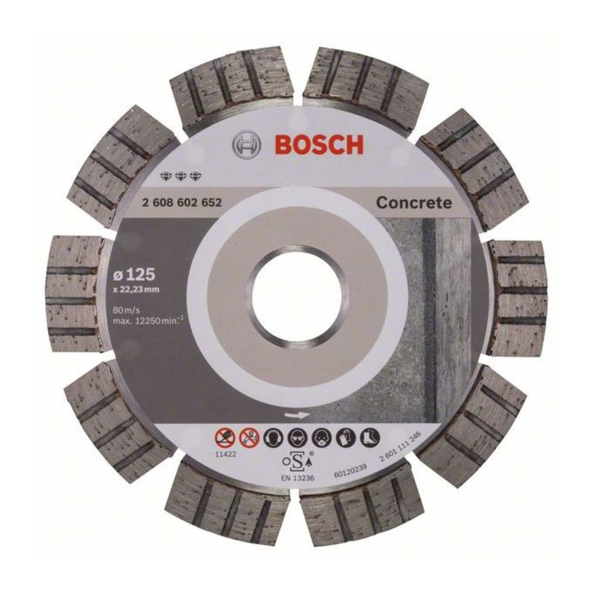 Bosch 2608602652 Best for Concrete gyémánt darabolótárcsa 125mm termék fő termékképe