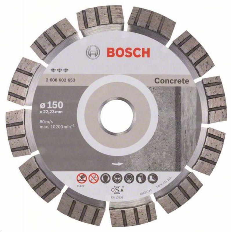 Bosch 2608602653 Best for Concrete gyémánt darabolótárcsa 150mm termék fő termékképe