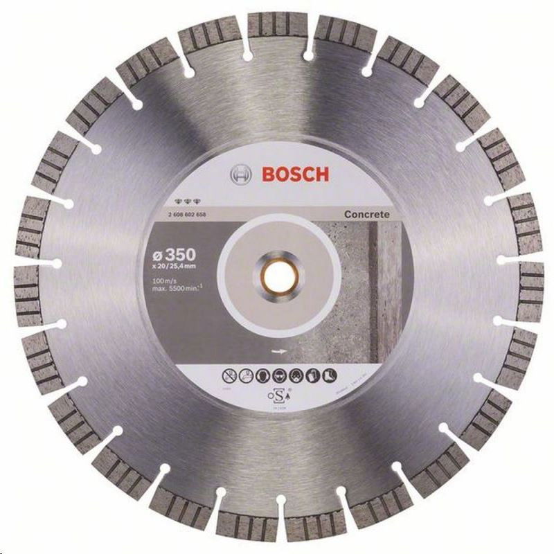 Bosch 2608602658 Best for Concrete gyémánt darabolótárcsa 350mm termék fő termékképe