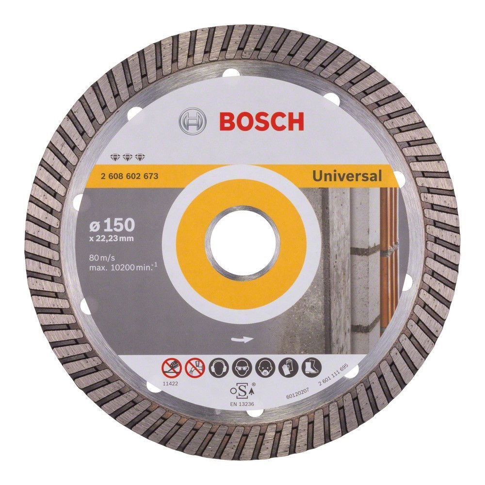 Bosch 2608602673 Best for Universal Turbo gyémánt darabolótárcsa 150mm termék fő termékképe