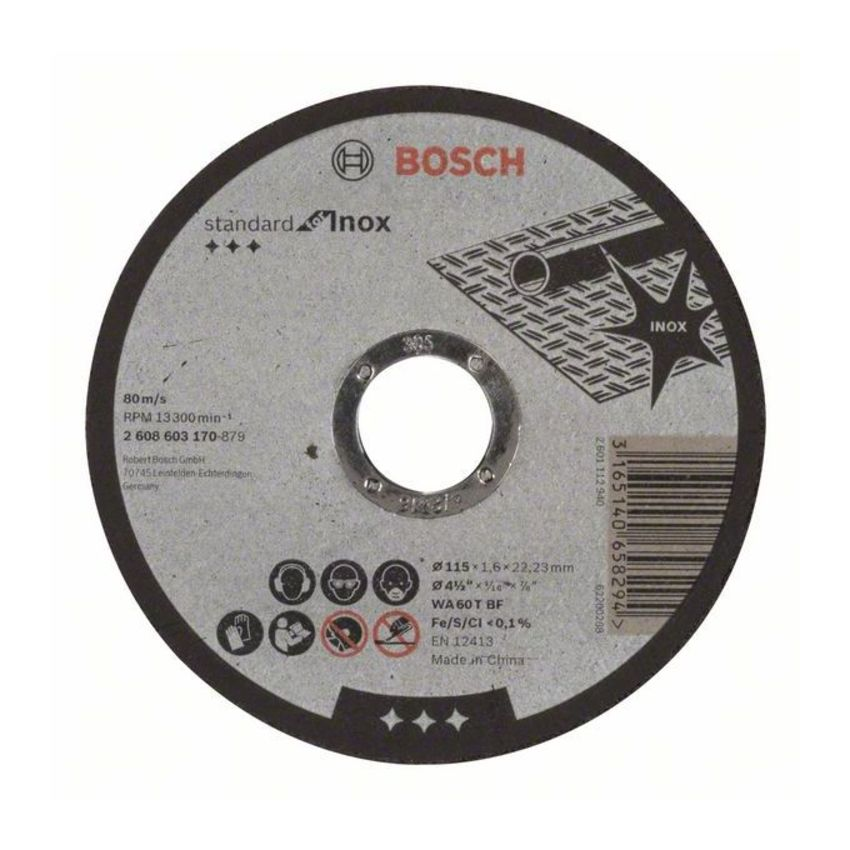 Bosch 2608603170 Standard for Inox vágótárcsa 115mm termék fő termékképe