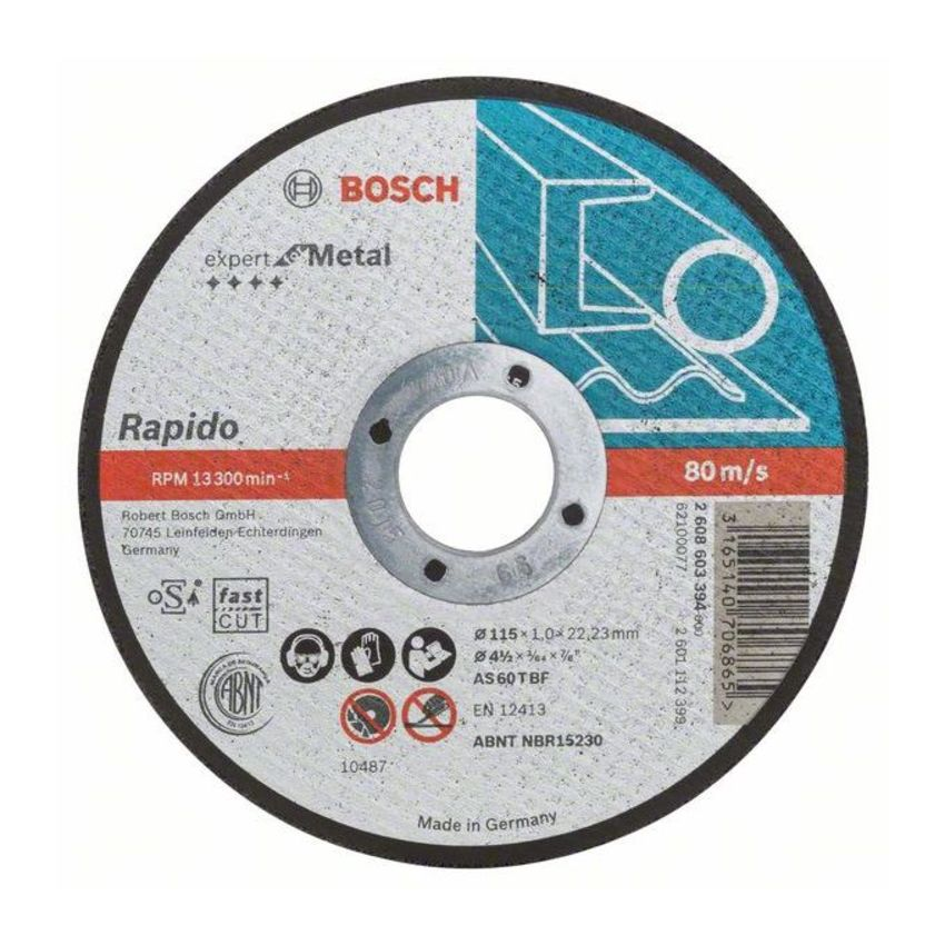 Bosch 2608603394 Expert for Metal Rapido vágótárcsa 115mm termék fő termékképe