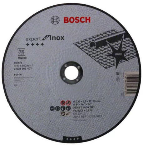 Bosch 2608603407 Expert for Inox vágótárcsa 230mm termék fő termékképe