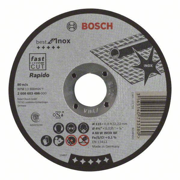 Bosch 2608603486 Best for Inox Rapido vágótárcsa 115mm termék fő termékképe