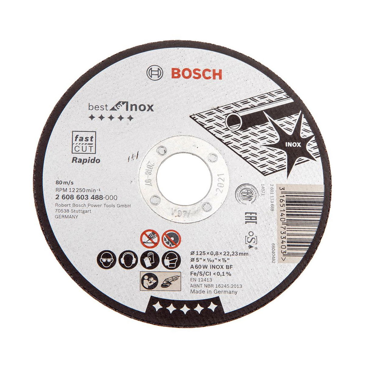 Bosch 2608603488 Best for Inox Rapido vágótárcsa 125mm termék fő termékképe