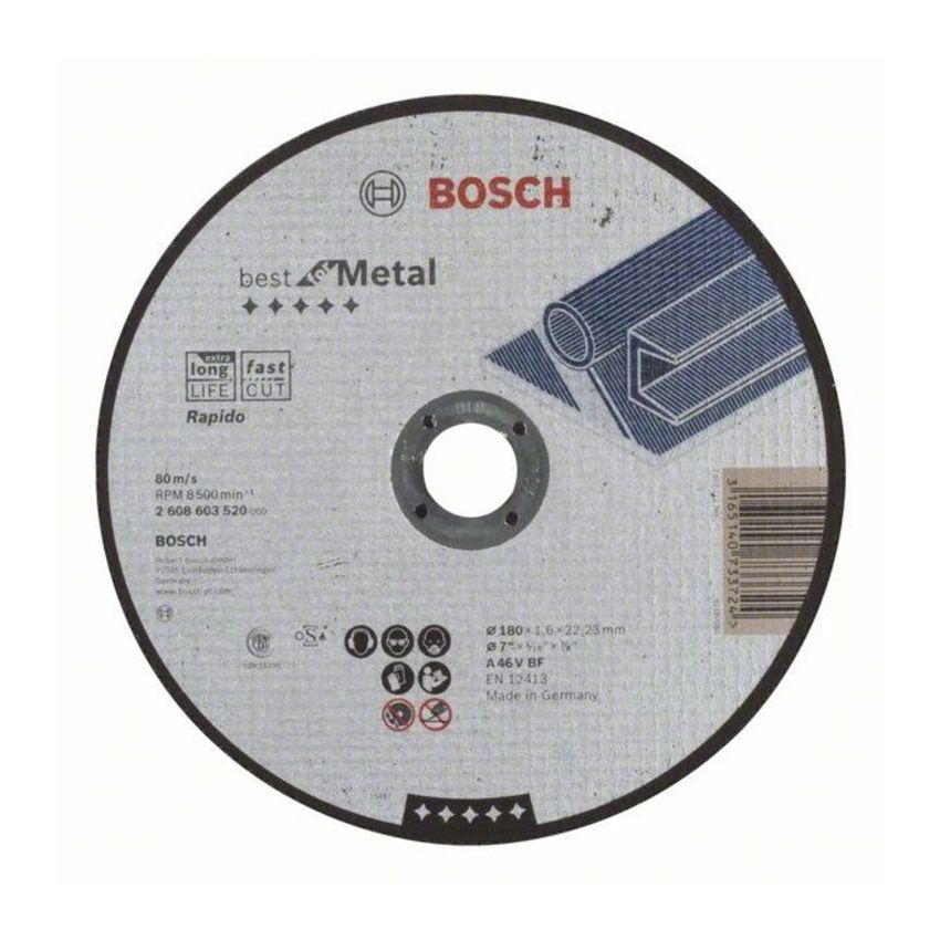 Bosch 2608603520 Best for Metal Rapido vágótárcsa 180mm termék fő termékképe