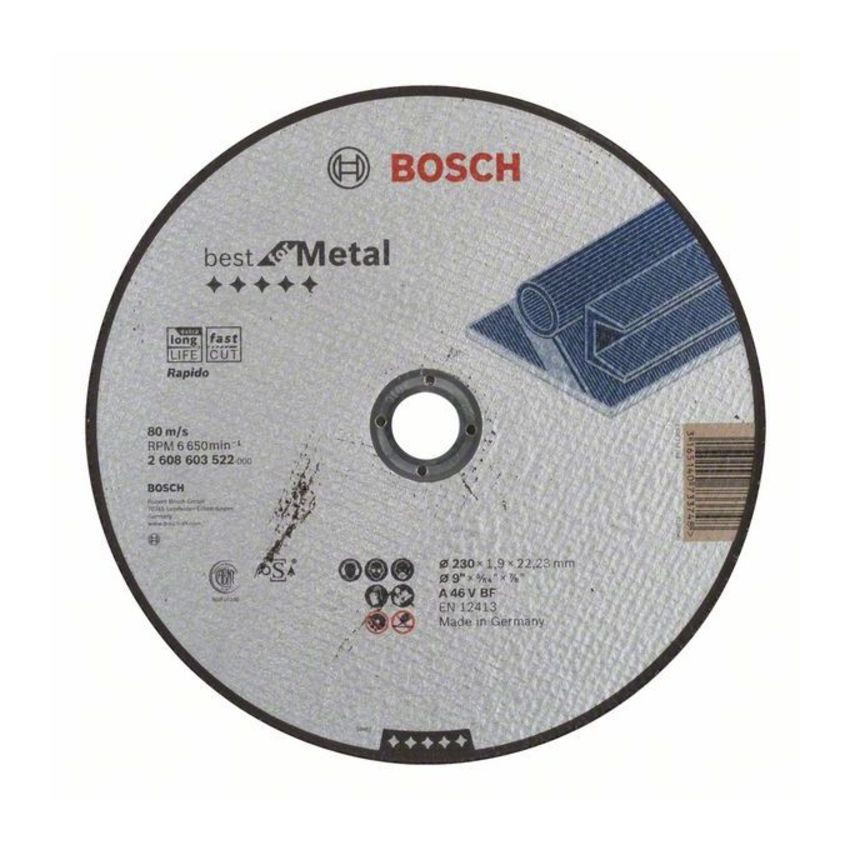 Bosch 2608603522 Best for Metal Rapido vágótárcsa 230mm termék fő termékképe