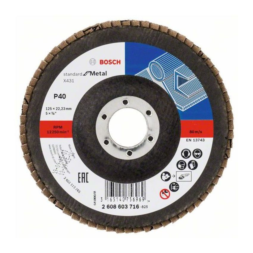 Bosch 2608603716 Standard for Metal legyezőzárcsa fémhez 125mm P40 termék fő termékképe