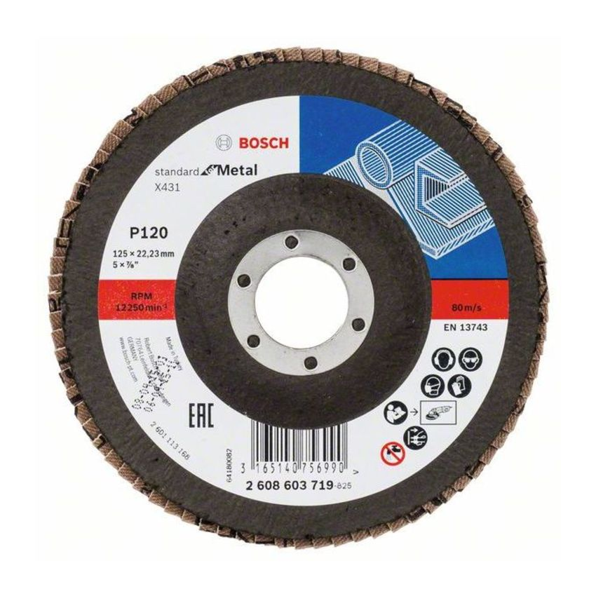Bosch 2608603719 Standard for Metal legyezőzárcsa fémhez 125mm P120 termék fő termékképe