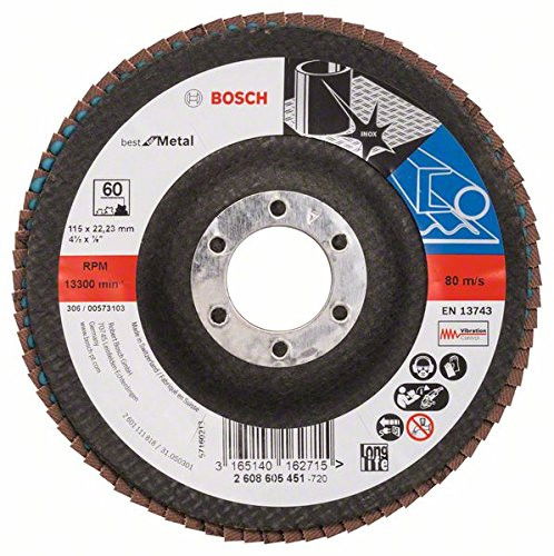 Bosch 2608605451 X571 Best for Metal legyezőtárcsa fémhez 115mm P60 hajlított kivitel termék fő termékképe