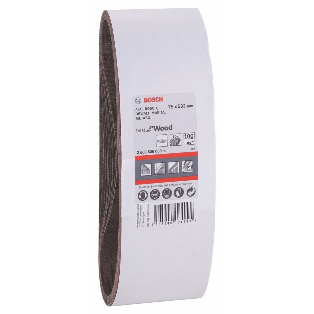 Bosch 2608606083 X440 Best for Wood and Paint csiszolószalag 75x533mm P100 10db-os kiszerelés termék fő termékképe