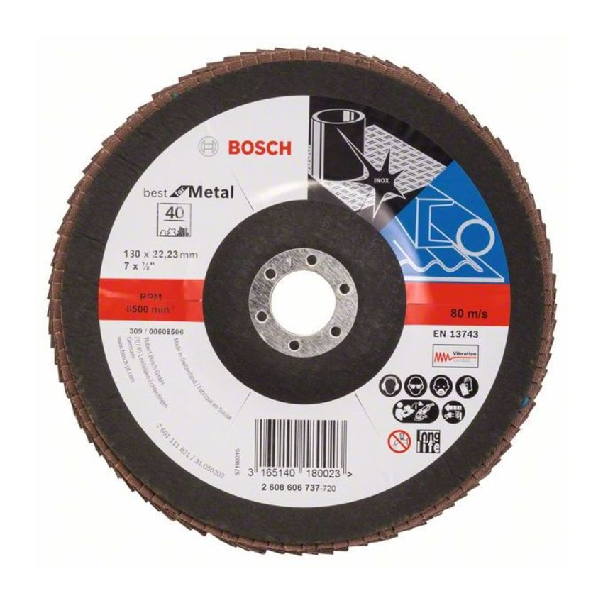 Bosch 2608606737 X571 Best for Metal legyezőtárcsa fémhez 180mm P40 hajlított kivitel termék fő termékképe