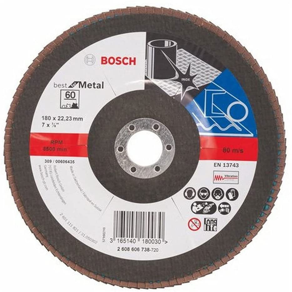 Bosch 2608606738 X571 Best for Metal legyezőtárcsa fémhez 180mm P60 hajlított kivitel termék fő termékképe