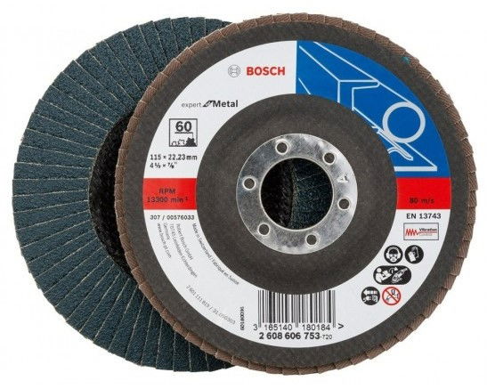 Bosch 2608606753 X551 Expert for Metal legyezőtárcsa fémhez 115mm P60 termék fő termékképe