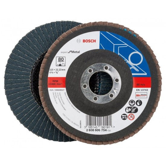 Bosch 2608606754 X551 Expert for Metal legyezőtárcsa fémhez 115mm P80 termék fő termékképe