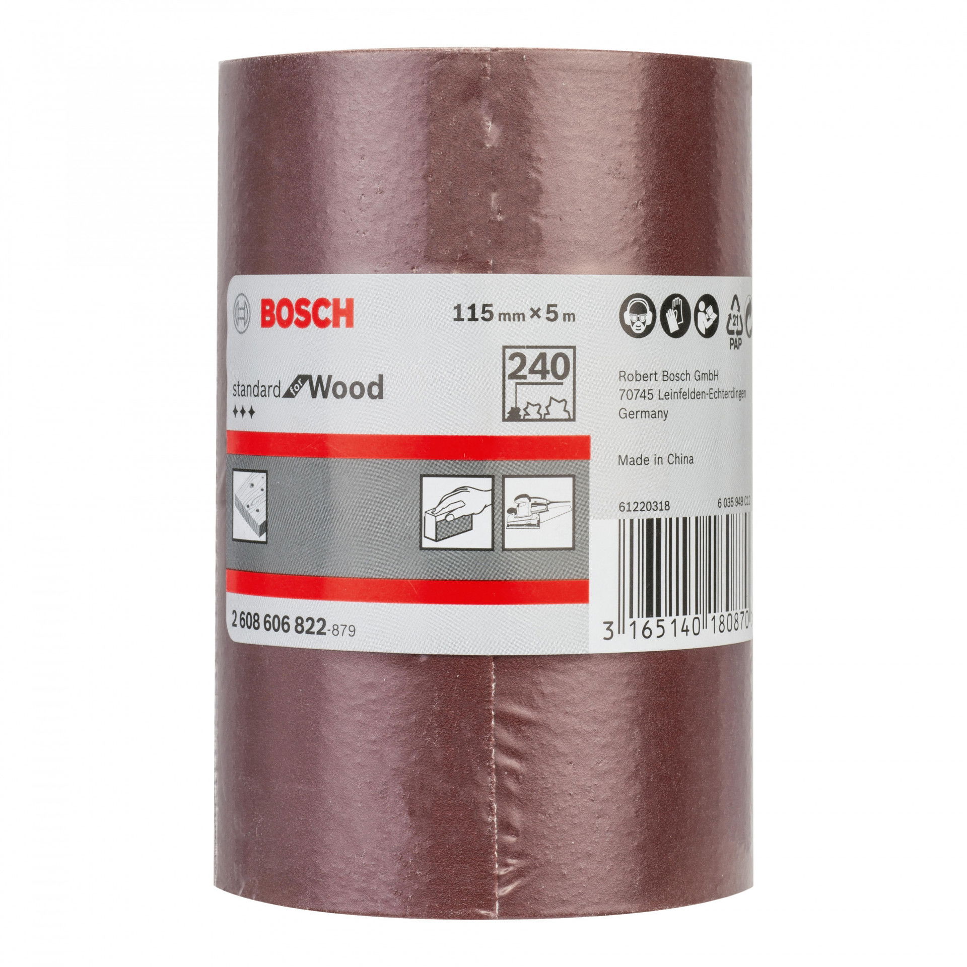 Bosch 2608606822 C410 Standard for Wood and Paint csiszolóanyag tekercs 115x5000m P240 termék fő termékképe