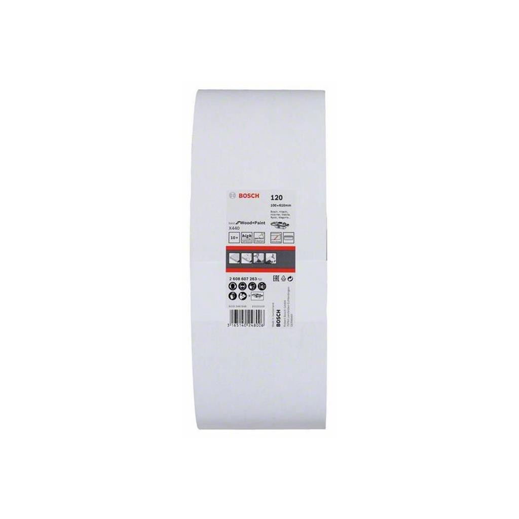 Bosch 2608607263 X440 Best for Wood and Paint csiszolószalag 100x610mm P120 10db-os kiszerelés termék fő termékképe
