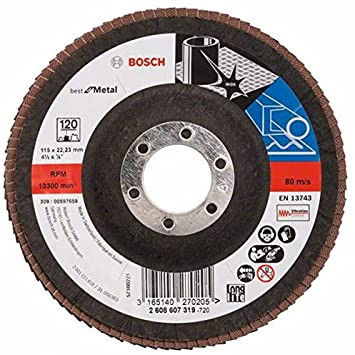 Bosch 2608607319 X571 Best for Metal legyezőtárcsa fémhez 115mm P120 hajlított kivitel termék fő termékképe