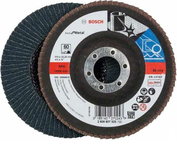 Bosch 2608607323 X571 Best for Metal legyezőtárcsa fémhez 115mm P60 egyenes kivitel termék fő termékképe