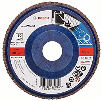 Bosch 2608607336 X571 Best for Metal legyezőtárcsa fémhez 115mm P80 egyenes kivitel termék fő termékképe