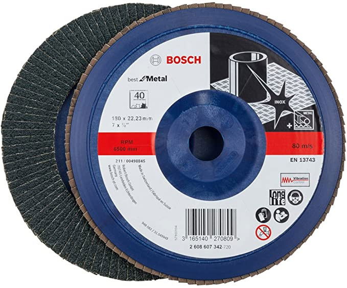 Bosch 2608607342 X571 Best for Metal legyezőtárcsa fémhez 180mm P40 egyenes kivitel termék fő termékképe