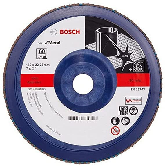 Bosch 2608607343 X571 Best for Metal legyezőtárcsa fémhez 180mm P60 egyenes kivitel termék fő termékképe
