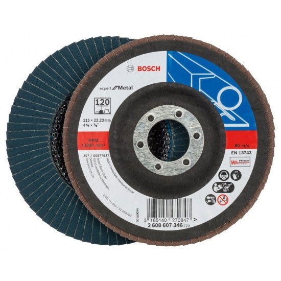 Bosch 2608607346 X551 Expert for Metal legyezőtárcsa fémhez 115mm P120 termék fő termékképe