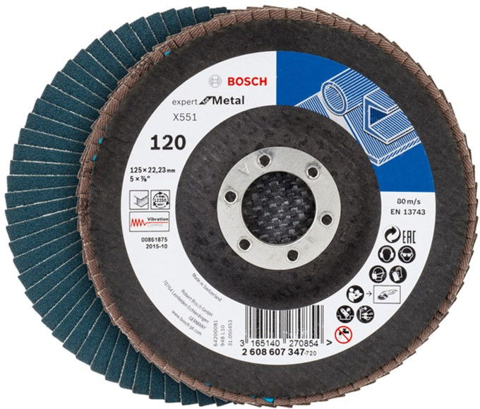 Bosch 2608607347 X551 Expert for Metal legyezőtárcsa fémhez 125mm P120 termék fő termékképe