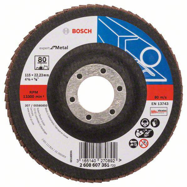 Bosch 2608607351 X551 Expert for Metal legyezőtárcsa fémhez 115mm P80 termék fő termékképe