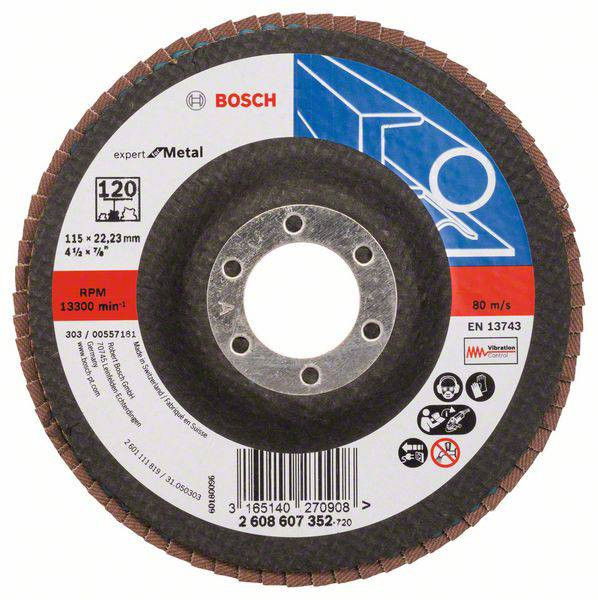 Bosch 2608607352 X551 Expert for Metal legyezőtárcsa fémhez 115mm P120 termék fő termékképe