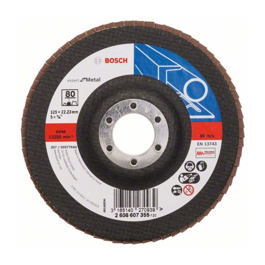 Bosch 2608607355 X551 Expert for Metal legyezőtárcsa fémhez 125mm P80 termék fő termékképe