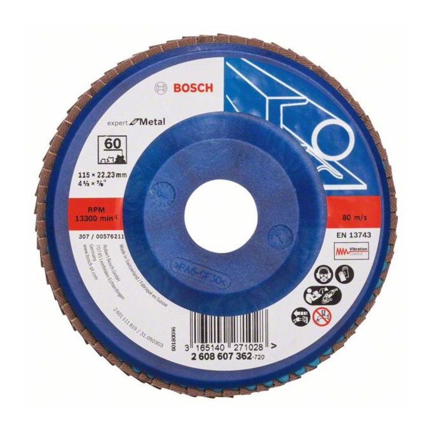 Bosch 2608607362 X551 Expert for Metal legyezőtárcsa fémhez 115mm P60 termék fő termékképe