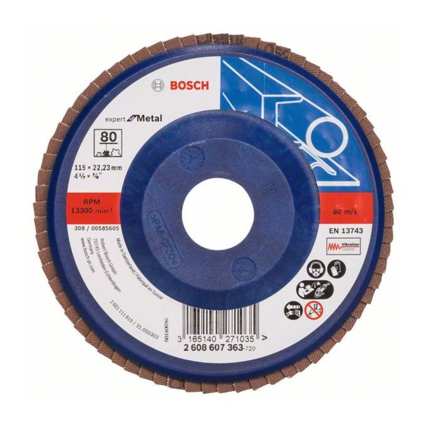Bosch 2608607363 X551 Expert for Metal legyezőtárcsa fémhez 115mm P80 termék fő termékképe