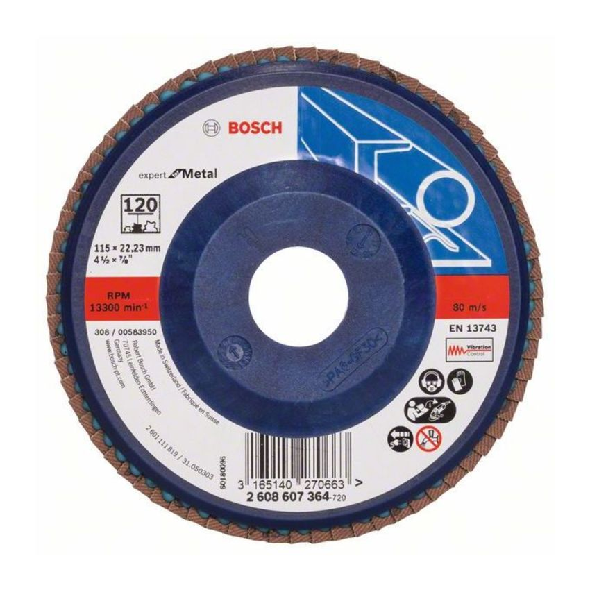 Bosch 2608607364 X551 Expert for Metal legyezőtárcsa fémhez 115mm P120 termék fő termékképe