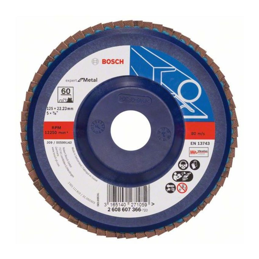 Bosch 2608607366 X551 Expert for Metal legyezőtárcsa fémhez 125mm P60 termék fő termékképe